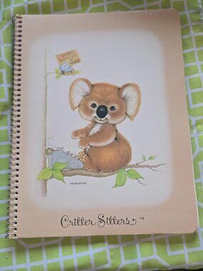 Vintage Morgan Critter Sitters 10.5"x8" 70 page notebook- Koala on Cover